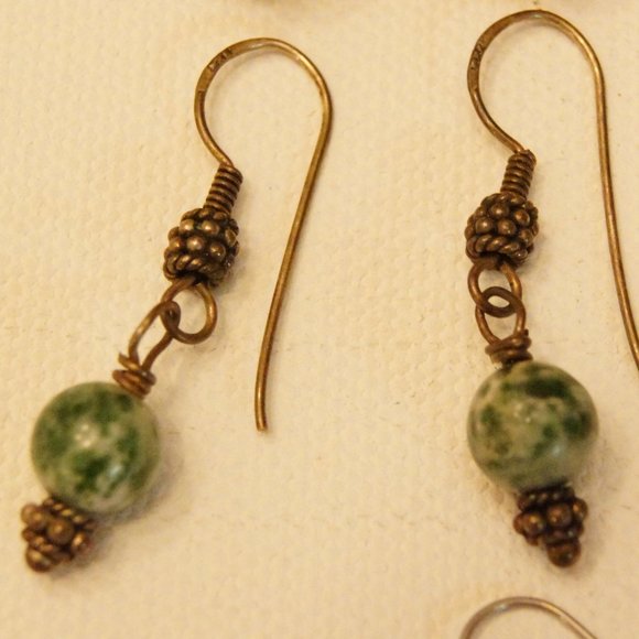 Set of Four (4) Dangling Stones Earrings - Picture 3 of 10